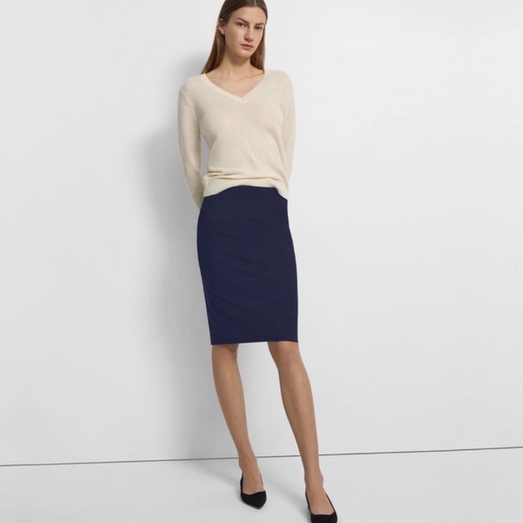 Theory Dresses & Skirts - ✨ Theory Navy High Rise Pencil Wool Skirt